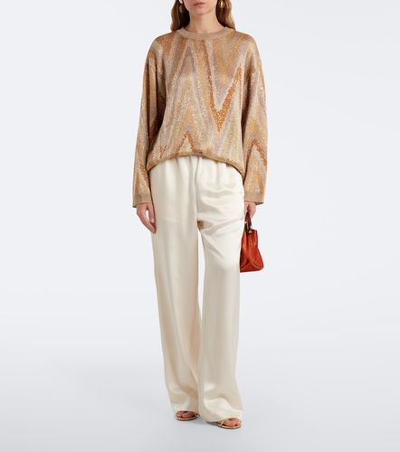 Pullover in lamé a zig-zag con paillettes - Missoni - Modalova
