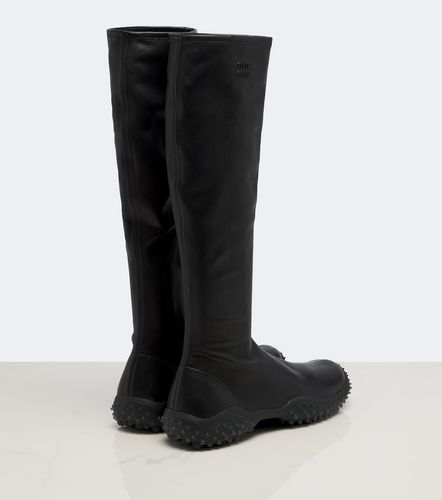 Miu Miu Leather knee-high boots - Miu Miu - Modalova