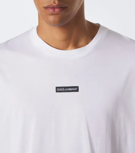 Camiseta de jersey de algodón con logo - Dolce&Gabbana - Modalova