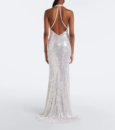 Mermaid sequined halterneck gown - Jenny Packham - Modalova