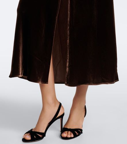 Vestido midi Simone de terciopelo con encaje - Rixo - Modalova