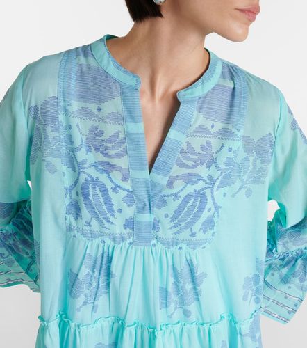 Vestido corto de algodón estampado - Juliet Dunn - Modalova