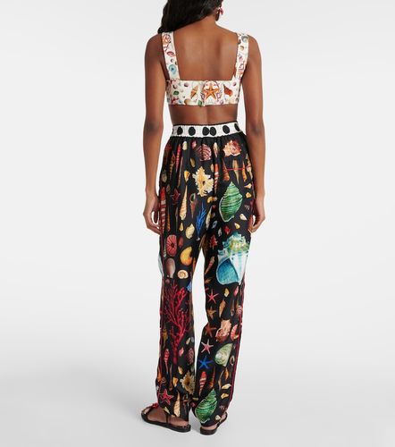Capri printed silk satin pants - Dolce&Gabbana - Modalova