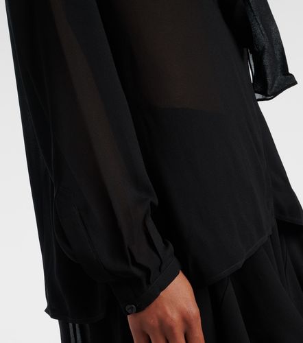 Alaïa Blusa de georgette de seda con lazada - Alaia - Modalova