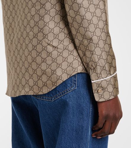 Gucci Camicia in twill di seta GG - Gucci - Modalova