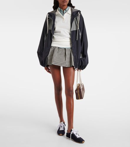 Minifalda Bubble de algodón a cuadros - Miu Miu - Modalova