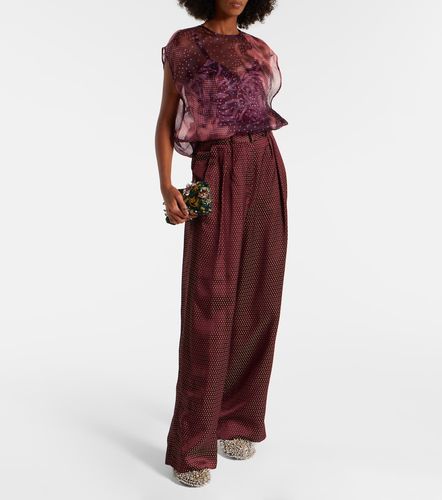 Top en mezcla de seda estampado a capas - Dries Van Noten - Modalova