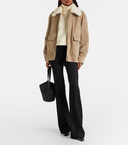 Drey shearling-trimmed suede jacket - Nour Hammour - Modalova