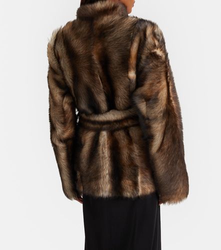 Elsa shearling wrap jacket - Nour Hammour - Modalova