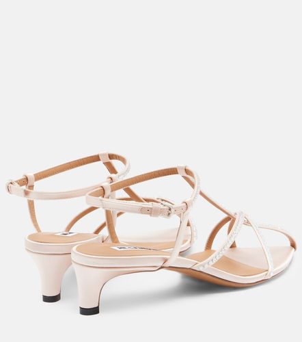 Cage crystal-embellished leather sandals - Jil Sander - Modalova