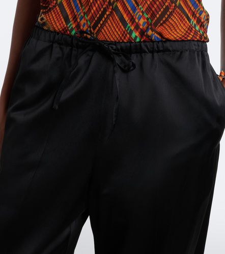Pantaloni a gamba larga in raso - Dries Van Noten - Modalova