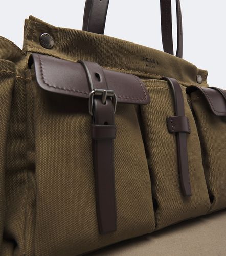 Tote Bag Route Large aus Canvas mit Leder - Prada - Modalova