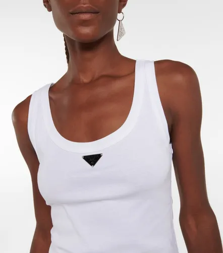 Prada Logo cotton tank top - Prada - Modalova