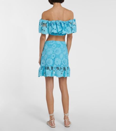 Top in pizzo con scollo bardot - Self-Portrait - Modalova