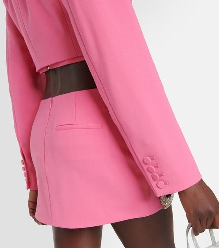 Embellished cropped wool blazer - Area - Modalova