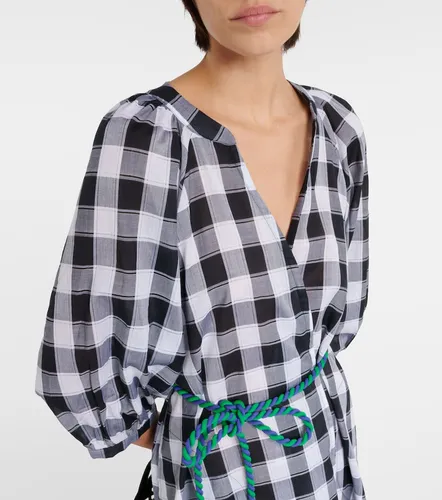 Chess printed cotton midi dress - Eres - Modalova