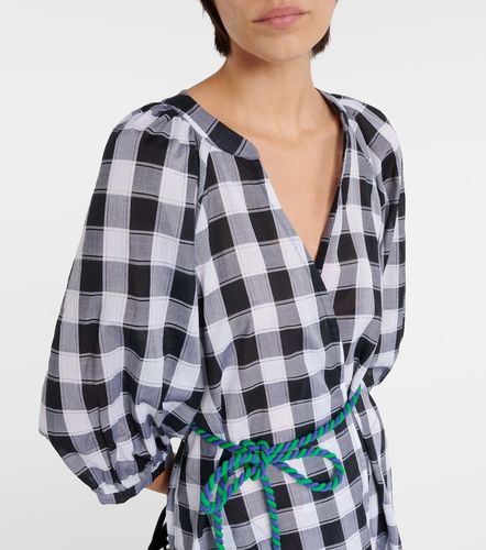 Vestido midi Chess de algodón estampado - Eres - Modalova