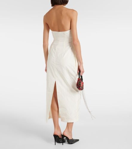 Abito midi bustier in taffettà di seta - Magda Butrym - Modalova