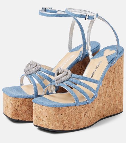Cuñas Double Heart en denim - Mach & Mach - Modalova