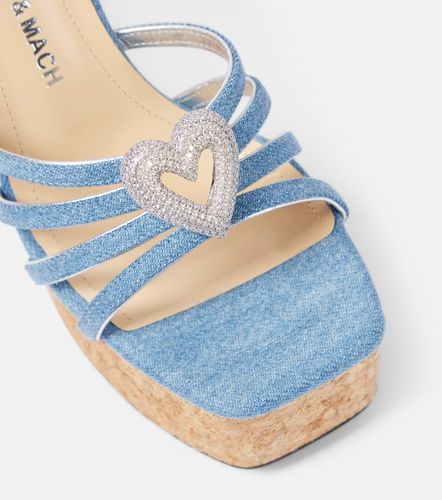 Double Heart denim wedges - Mach & Mach - Modalova