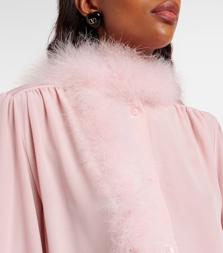 Valentino Camisa de seda con plumas - Valentino - Modalova