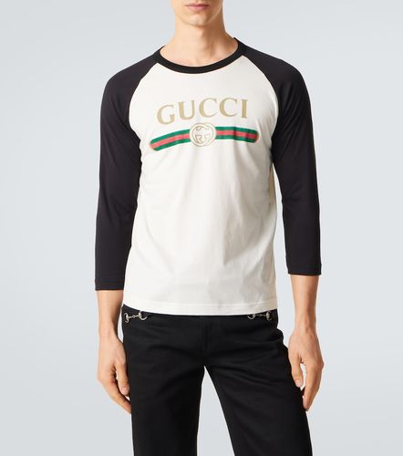 Jersey de algodón y seda con logo - Gucci - Modalova
