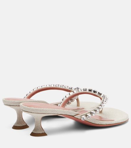 Gigi embellished canvas thong sandals - Amina Muaddi - Modalova