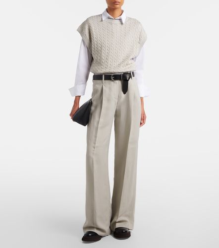Pullover in misto cotone a trecce - Brunello Cucinelli - Modalova