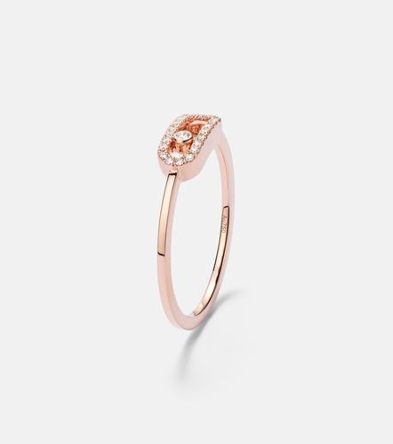 Move Uno 18kt rose gold ring with diamonds - Messika - Modalova