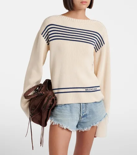 Pullover in cotone a righe - Balenciaga - Modalova