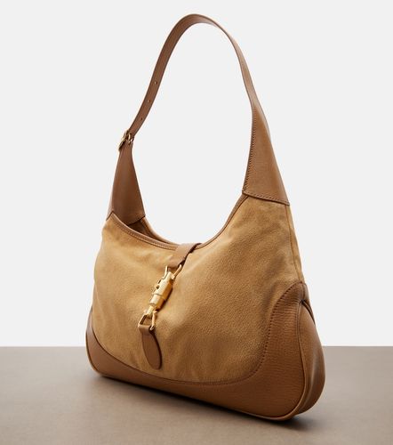 Borsa a spalla Jackie Medium in suede - Gucci - Modalova