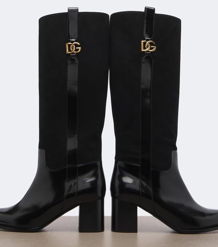 Botas DG de ante con piel - Dolce&Gabbana - Modalova