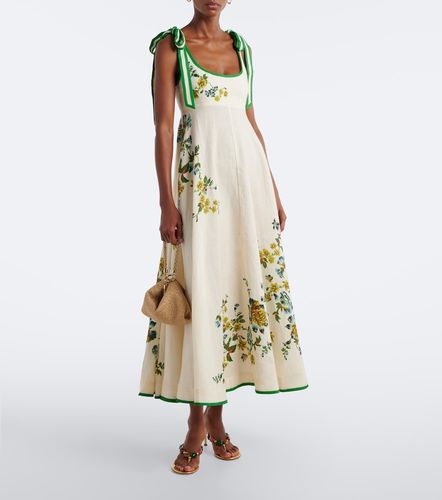 Alémais Vestido largo Phyllis de lino con estampado floral - Alemais - Modalova