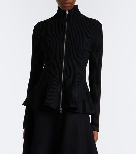 Peplum wool-blend zip-up cardigan - Alaia - Modalova