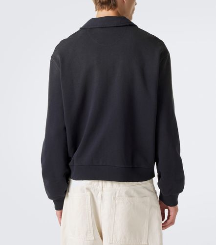 Felpa in misto cotone con zip e logo - Acne Studios - Modalova