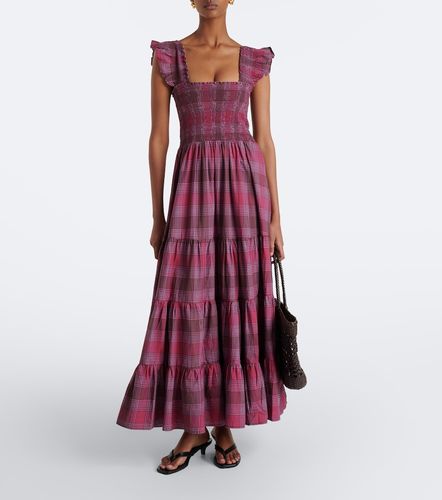 Kendall shirred plaid cotton maxi dress - Rixo - Modalova