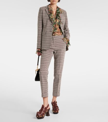 Printed cotton-blend cropped pants - Etro - Modalova