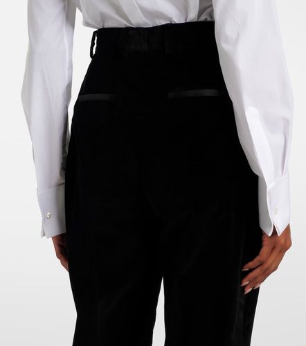 High-Rise-Smokinghose aus Samt - Dolce&Gabbana - Modalova