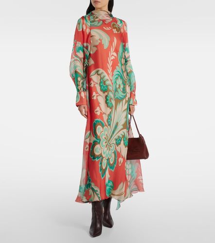 Etro Abito lungo in seta con stampa - Etro - Modalova