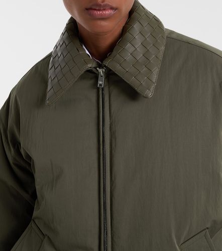 Intrecciato leather-trimmed down jacket - Bottega Veneta - Modalova