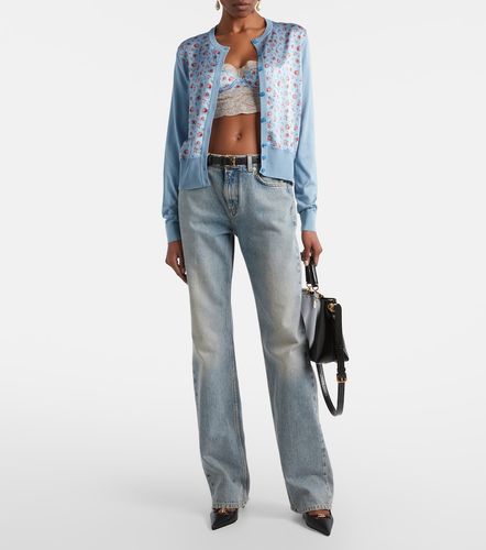 Top bralette in seta e cotone con pizzo - Dolce&Gabbana - Modalova