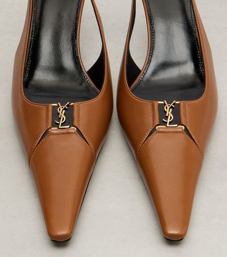 Babylone Breteuil leather slingback pumps - Saint Laurent - Modalova