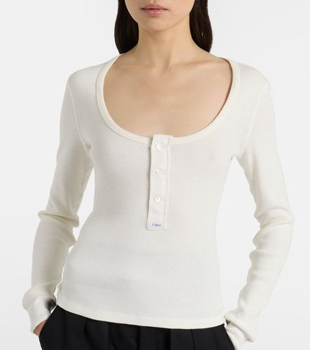 Chloé Camicia Henley in jersey di cotone - Chloe - Modalova