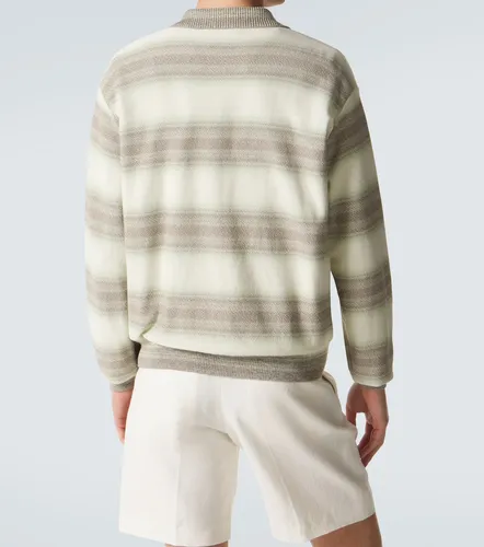 Striped cotton and silk cardigan - Auralee - Modalova