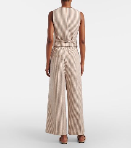 Pantaloni a gamba larga in misto cotone - Brunello Cucinelli - Modalova