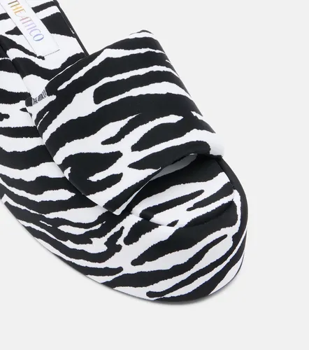 Mochi zebra-print platform slides - The Attico - Modalova