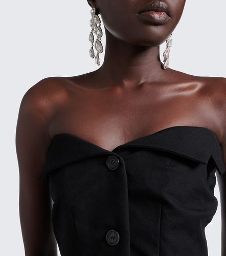 Top bustier in cotone con peplum - Magda Butrym - Modalova