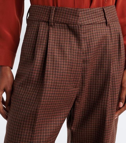 Fox checked virgin wool straight pants - Blaze Milano - Modalova