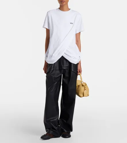 Double L draped cotton T-shirt - Loewe - Modalova