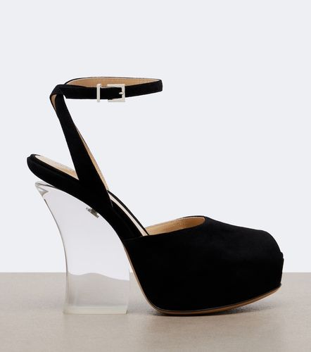 Peeptoe-Pumps aus Veloursleder - Fendi - Modalova